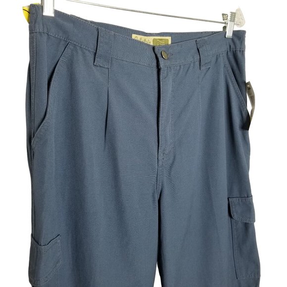 Cabela's NWT Womens Sz 14 Pants Trailhiker Side Elastic Waist Cargo Pockets Blue - Picture 3 of 8